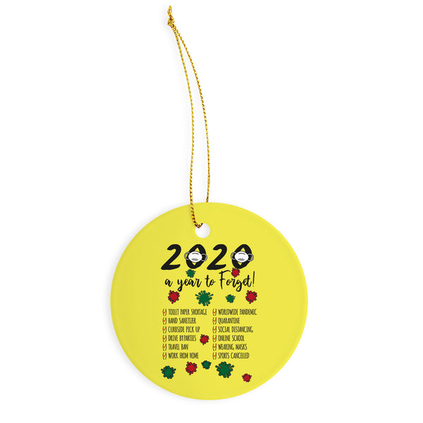A Year to Forget Christmas Ornament 2020 Christmas A Year to Forget Ornament A Year to Remember  Checklist
