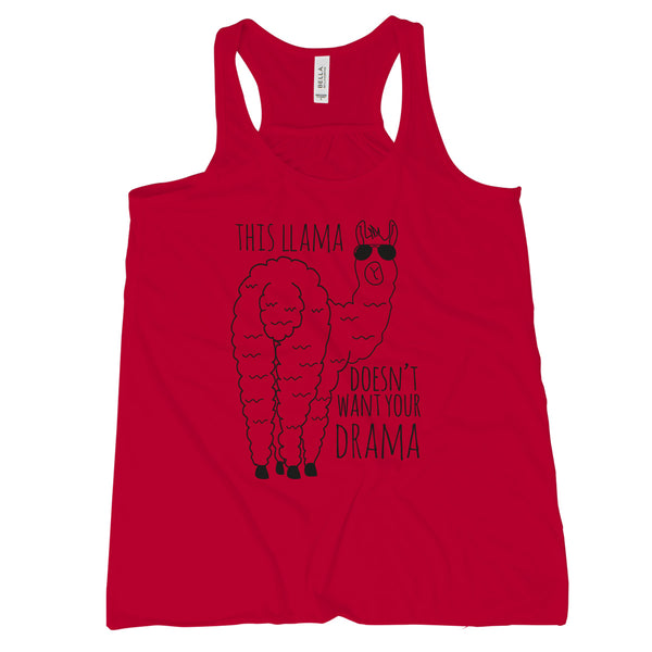 This Llama Doesnt Want Your Drama Funny Llama Tank Tops for Women